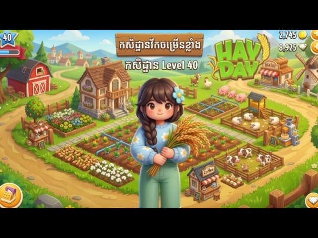 Hay Day Live stream | តើគួរធ្វើអីទៅ ណ៎👩‍🌾🐔🐖🐑🐄 កសិដ្ឋាន Level 39➩ 40
