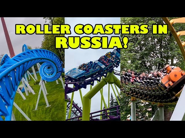 Riding Roller Coasters in Russia! Wonder Island Amusement Park! 4K Front Seat POV Диво Остров