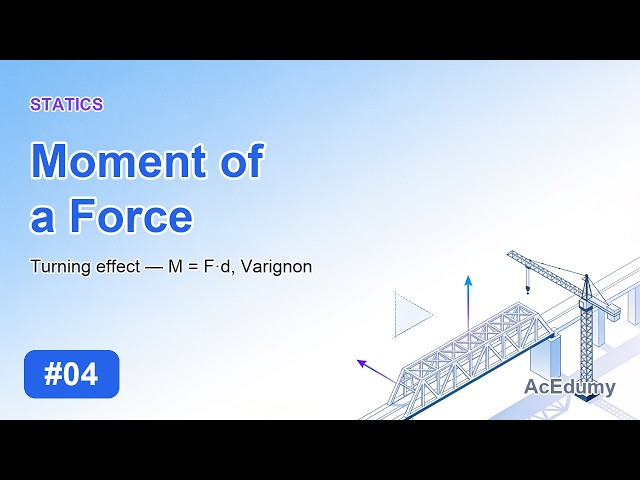 Statics #04 | Moment of a Force: Turning Effect, Moment Arm and Varignon's Principle