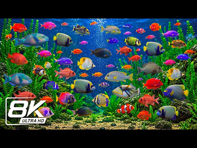 Amazing Marine Life 8K | Colorful Tropical Fish & Coral Reef Scenery | Dolby Vision™