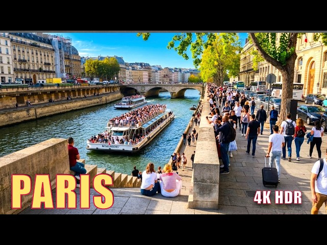 Walking Along the Seine in Autumn Paris 🍂 Notre Dame to Louvre Museum 4K HDR