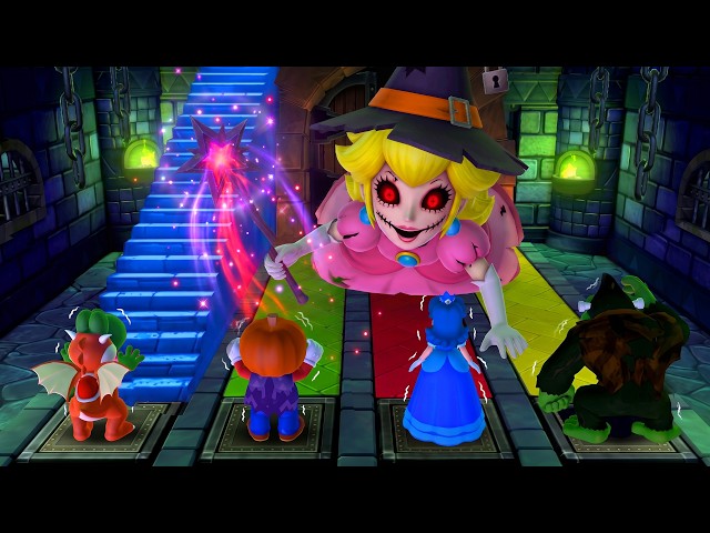 Mario Party 10 – Minigames with Halloween Outfits | Yoshi Vs Mario Vs Daisy Vs Donkey Kong 4K UHD