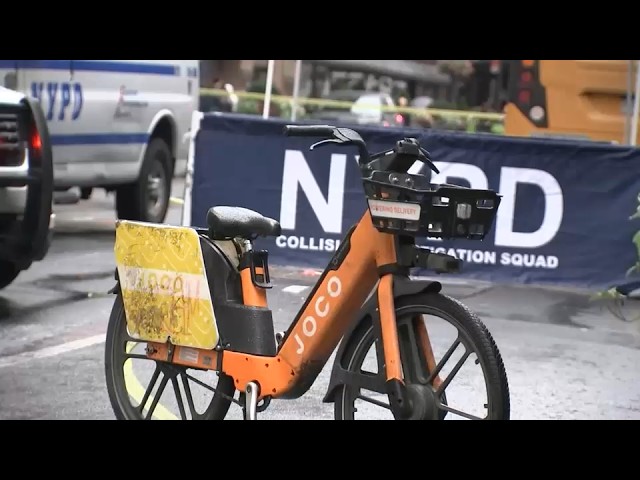 Female bicyclist struck, killed by dump truck near Macy's in Midtown Manhattan