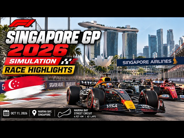 F1 SINGAPORE GP 2026 FULL RACE HIGHLIGHTS | INSANE Night Race Action! 🇸🇬🔥Simulation