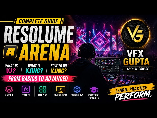 What Is VJing Full Explain And Teching Course 2026.#vfxgupta #resolumearena