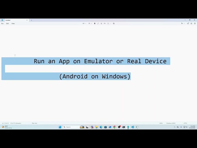 Run React-Native app on Android Device or Emulator