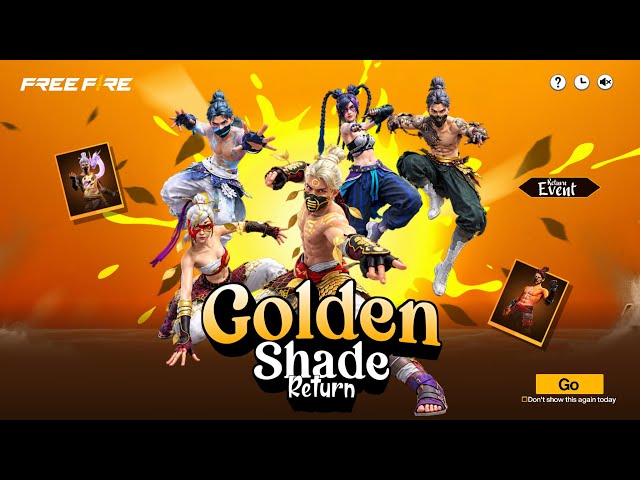 Golden Shade Bundle Return Free Fire | New Event Free Fire Bangladesh Server | Free Fire New Event