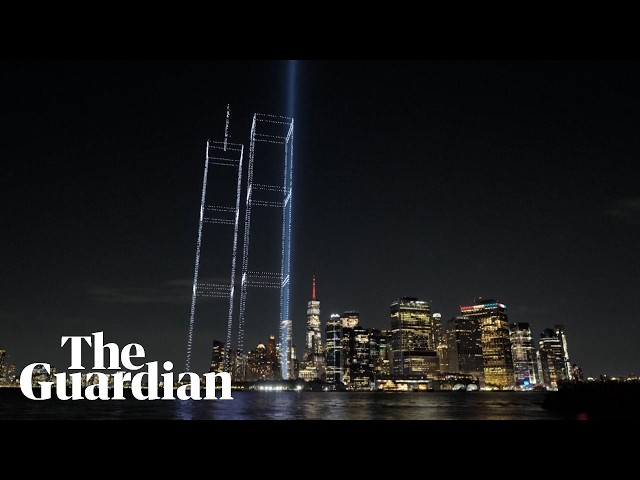 Drones recreate twin towers in New York City, honoring 9/11 victims