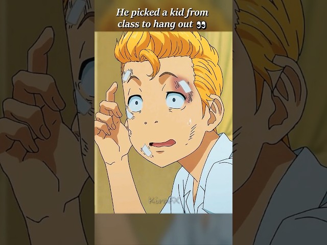He picked a kid from class to hang out 👀🤯 #anime #shorts