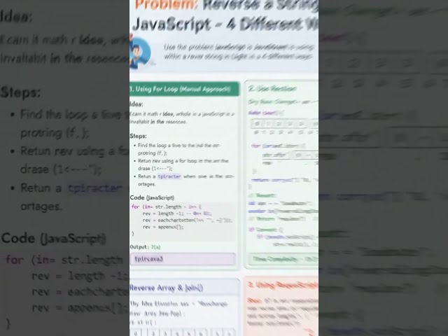 Reverse a String in JavaScript (4 Different Ways) | DSA Interview Prep