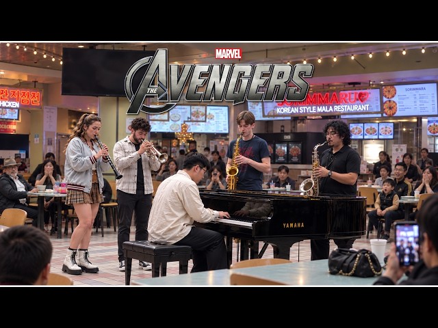 The Avengers Theme INSANE Flash Mob in the Cafeteria
