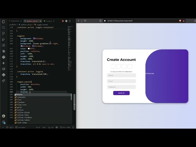login and registration form using HTML , CSS & JavaScript ||