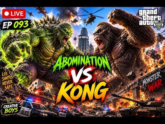 🔴 GTA 5 LIVE | ABOMINATION VS KONG FULL TIMEPASS EP 095 #gtav #gta5 #games #verticallive