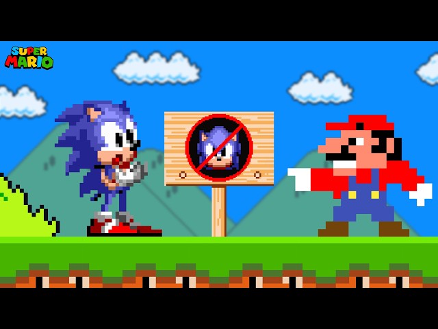 Super Mario Bros., but Sonic Is FORBIDDEN!