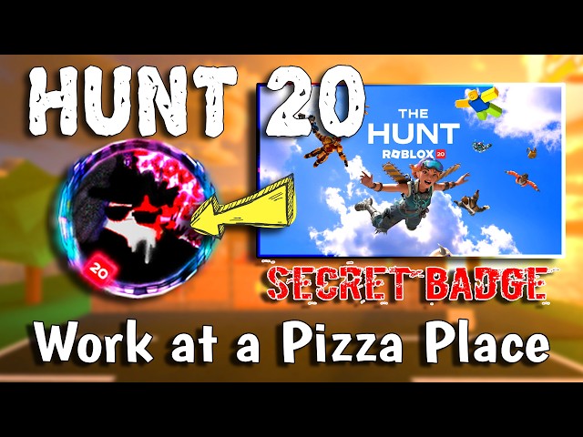 HUNT 20 - How to Complete 🍕Work at a Pizza Place SECRET BADGE - 🔴Recipe Retribution [ROBLOX]