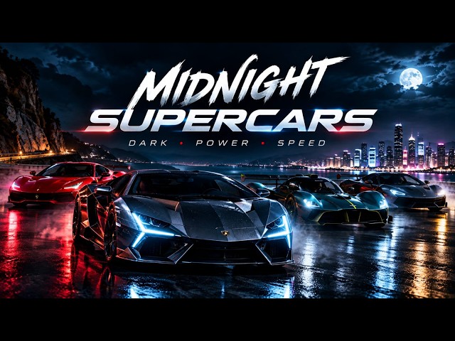 MIDNIGHT SUPERCARS 🖤 | Dark Luxury Night Drive Music | Powerful Electronic Hip-Hop
