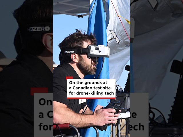 On the grounds at a Canadian test site for drone-killing tech