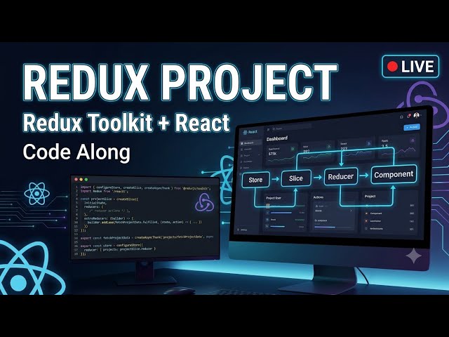 🔴 LIVE | Building Redux Project 🚀 | Redux Toolkit + React | Code Along