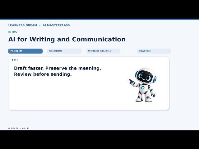 AI Day 8 — AI for Writing and Communication