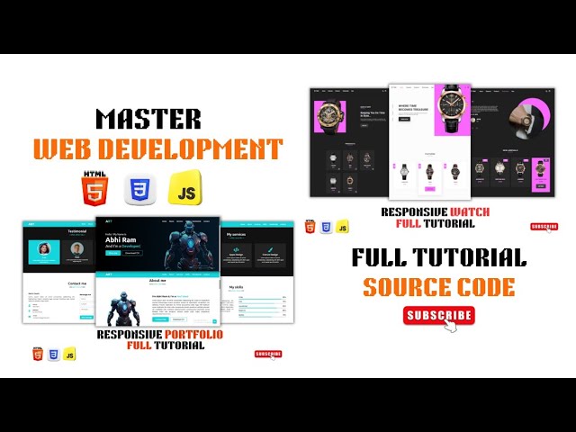 Master Frontend Web Development With 2 Real World Portfolios using html css js Beginners to Advanced