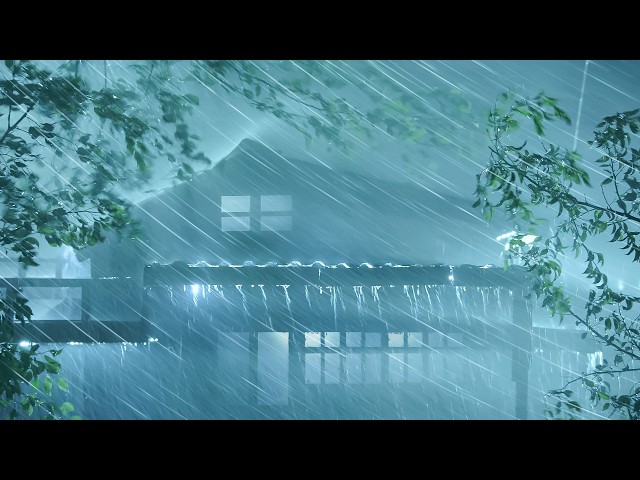 ⛈️ Thunderstorm Sounds will Help you Sleep Immediately | Intense Rain, Strong Thunder & Storm Wind