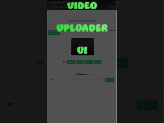 Build a Video Uploader UI in 60 Seconds! (#HTML5 & JS)