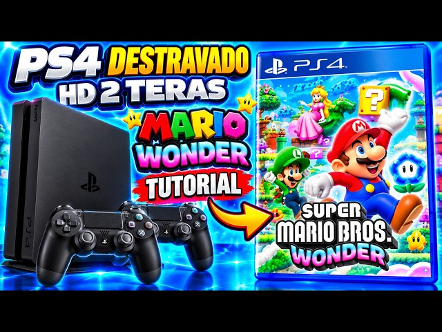 MODDED PS4 2TB HD RUNS NINTENDO SWITCH MARIO WONDER TUTORIAL + COMPLETE PS4 SLIM FOR SALE