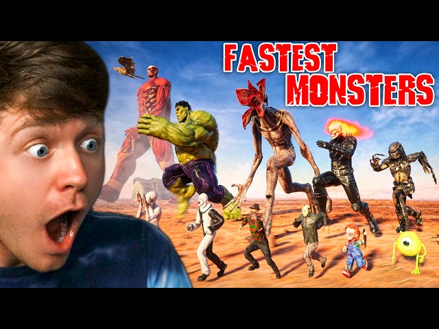 Reacting to the FASTEST MONSTERS EVER! (Comparison)