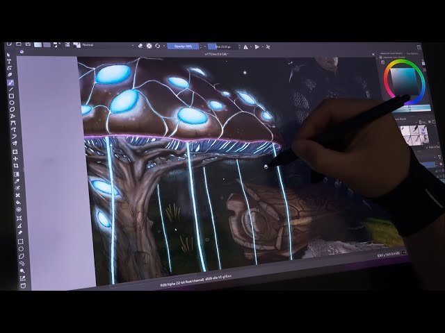 Shading A Comic Panel Part 3: The Glowing Mushroom Tree (Timelapse)
