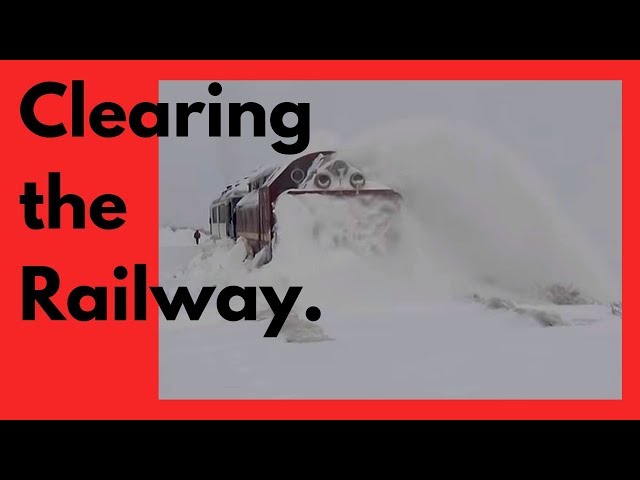 Clearing the Railway - Train snowblower -Train Snow Plow - Rotary Snow Plow Blower