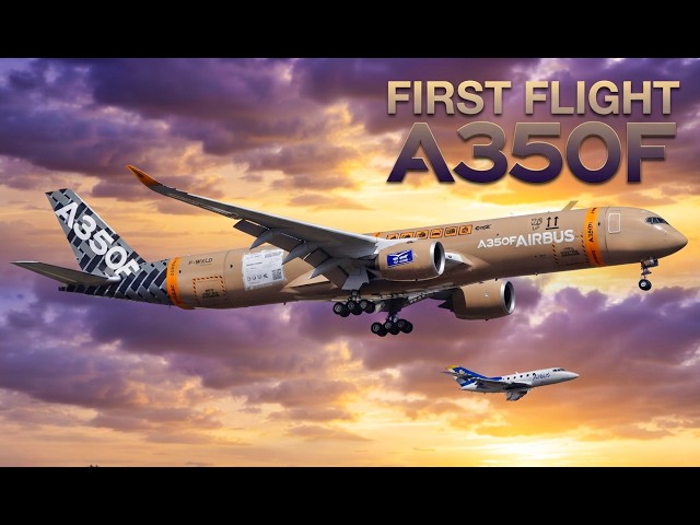 The Airbus A350F Takes to the Skies, First Flight Frenzy ! Take off, low pass, landing, Cargo Door