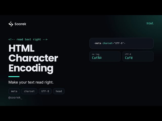 HTML Character Encoding explained.
