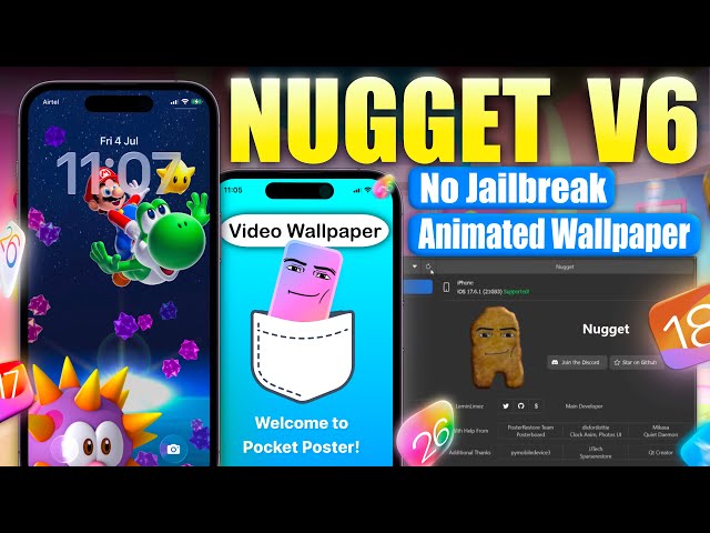 Set Video as Wallpaper iOS 18/26 with Nugget & Pocket Poster