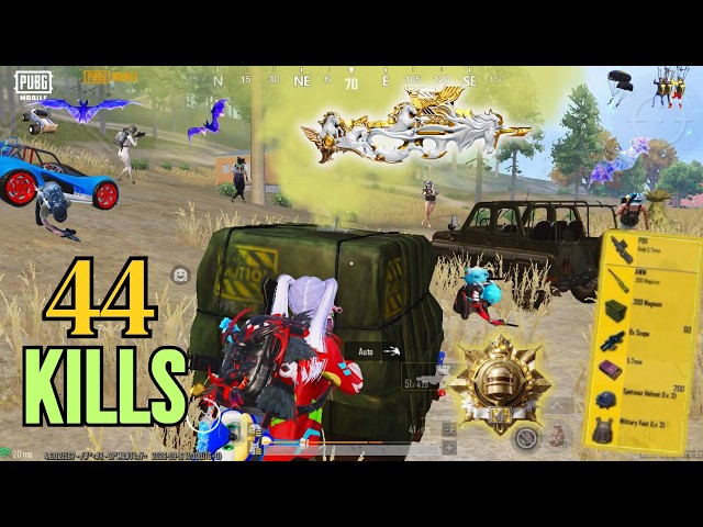 44 Solo KILLS!!😱 IN 1 MATCH MY NEW UPDATE RECORD😍SUPER AGRESSIVE GAMEPLAY🔥 PUBG Mobile ❘ BGMI