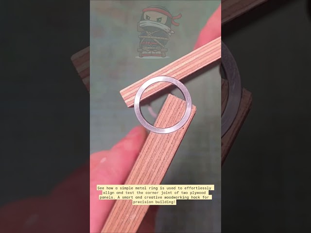 ​Clever Woodworking Trick: Alignment with a Metal Ring #shorts #diywoodworking #workshop