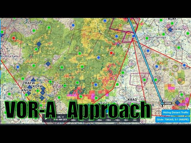 Dodging some bad weather as we shoot the (VOR-A) Approach into Ruston, Louisiana Airport (KRSN)