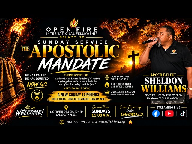 SUNDAY FRESH FIRE SERVICE | SERIES TITLE: THE APOSTOLIC MANDATE