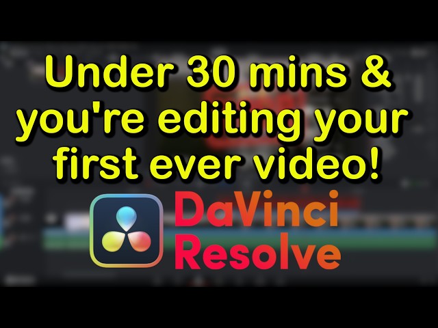 DaVinci Resolve FREE Tutorial for beginners - Video editing from scratch