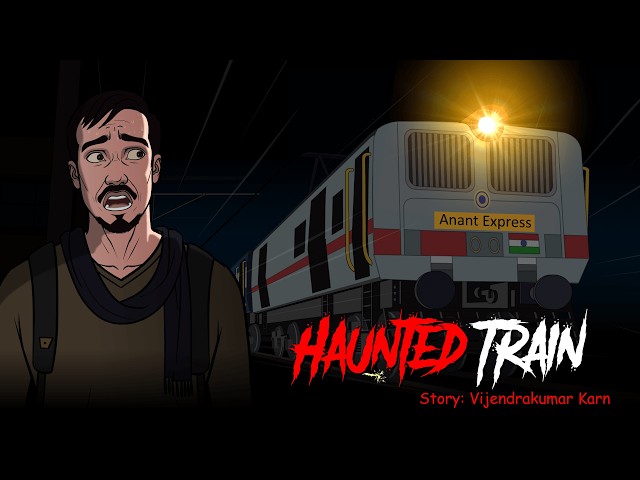 Haunted Train | Horror Animated Story (Hindi) | Scarry Skull