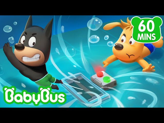 Botão Misterioso No Fundo da Piscina | Detetive Labrador Compilação | Desenhos Animados 🐼por BabyBus