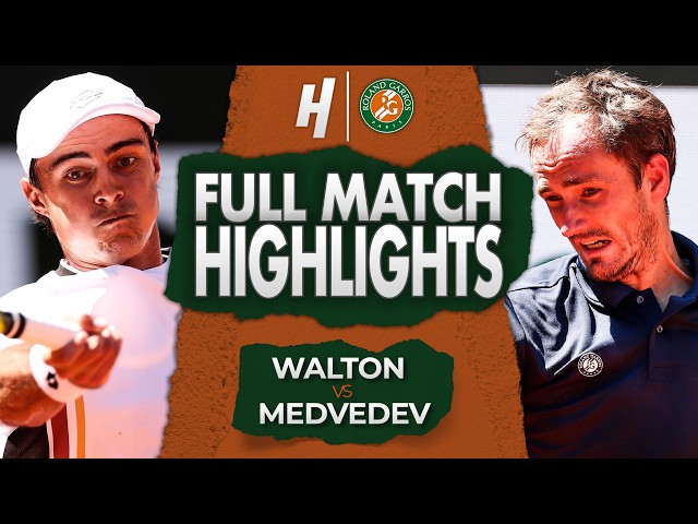 Adam Walton vs Daniil Medvedev - FULL Match Highlights | Roland Garros 2026