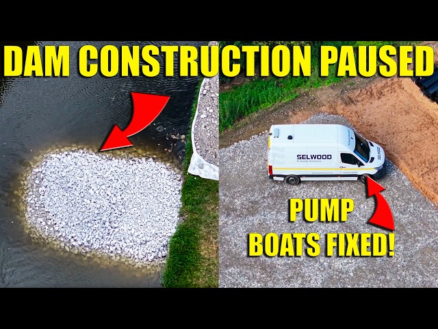 Whitchurch Canal Breach Update, Dam Work Paused, Waiting For A Boat?
