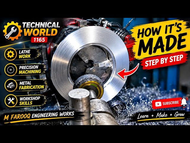 Amazing Lathe Machine Work 🔥 | Precision Metal Turning | Technical World 1165📝