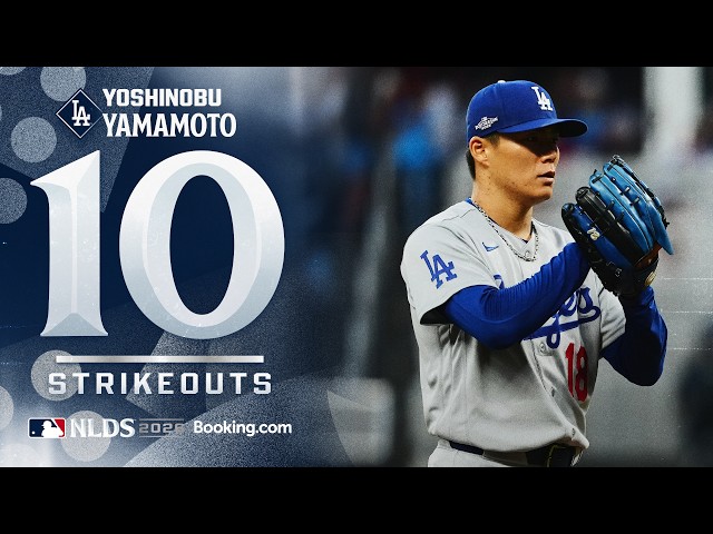 Yoshinobu Yamamoto matches a CAREER-HIGH with 10 Ks in the NLDS for the Dodgers! 😤 | 山本由伸ハイライト