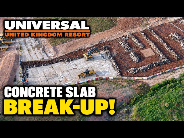 Universal Studios UK: They’re Breaking Up the Concrete Slab!