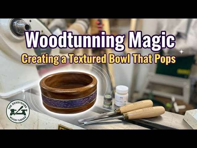 Wood Turning Magic! How I Made a Textured Bowl That Pops. #woodturning 