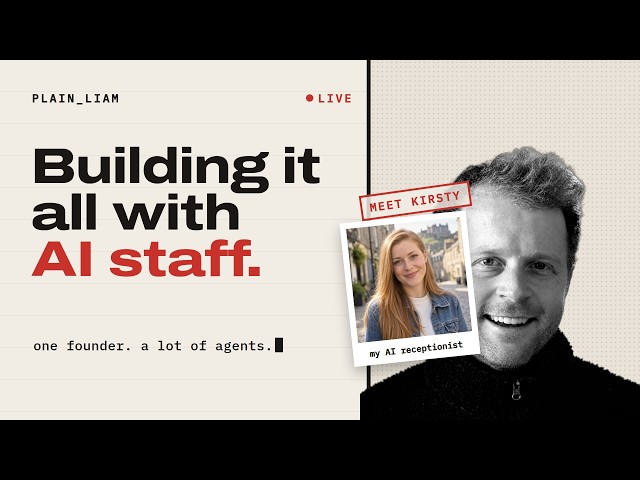 Building a whole business with AI staff (my AI receptionist answers the phone) | live