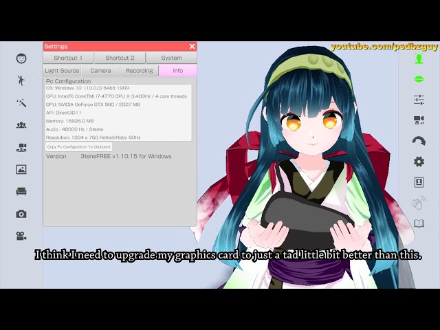 3tene Free Virtual Youtuber Software