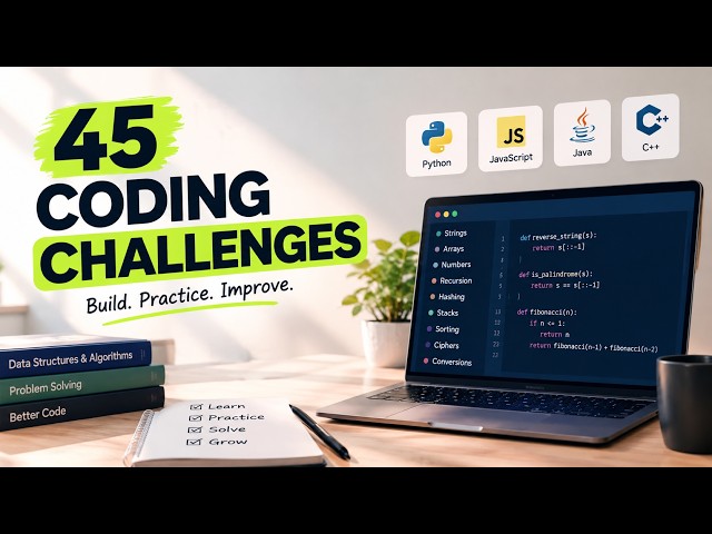 45 Beginner Coding Challenges to Improve Your Problem-Solving Skills 🚀