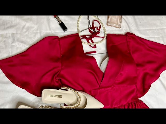 How to sew lining of wrap dress/ comment coud doublure de cache cœur